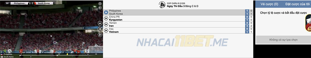 hướng dẫn chơi Asian Cúp Ảo 11Bet