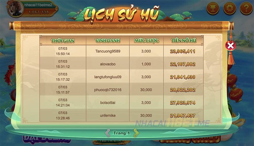 chiến thắng tại game bắn cá tỷ phú đại dương ở 11bet
