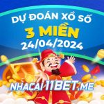 Soi cầu xổ số 3 miền 24/4/2024 - Dự đoán KQXS hôm nay 24-04 Thumbnail Nhà cái 11BET soi cầu xổ số 3 miền ngày 24-4-2024