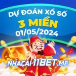 Thumbnail Nhà cái 11BET soi cầu xổ số 3 miền ngày 1-5-2024