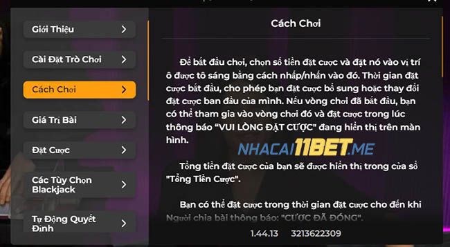 Cách Chơi Blackjack tại 11Bet