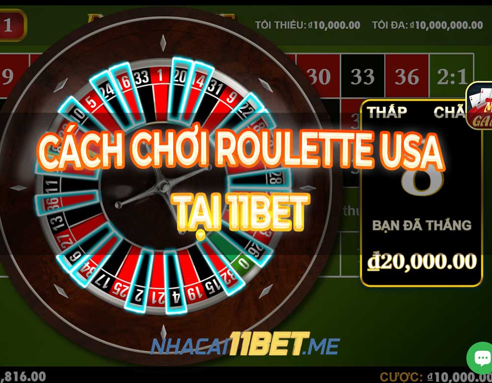 Chơi table game Roulette USA tại 11Bet thumbnail
