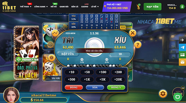 Đặt cược chơi Tài xỉu siêu tốc tại V-Gaming 11Bet