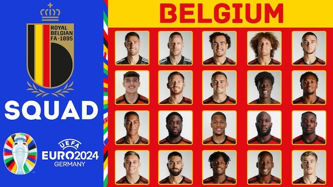 Đội hình đội tuyển Bỉ tham dự EURO 2024
